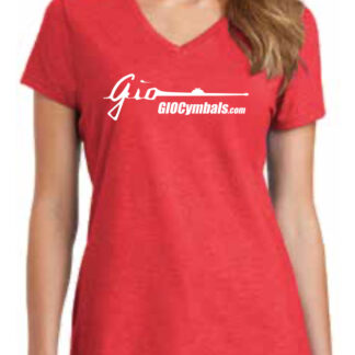 GIO Cymbals - Female Shirt - Bright RED Heather