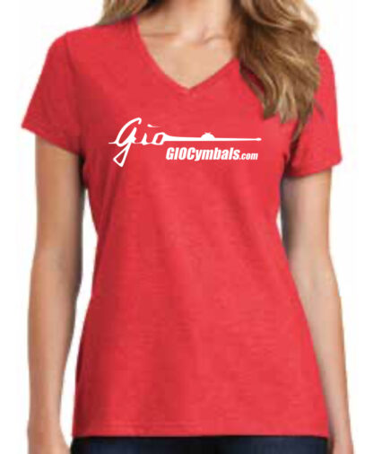 GIO Cymbals - Female Shirt - Bright RED Heather
